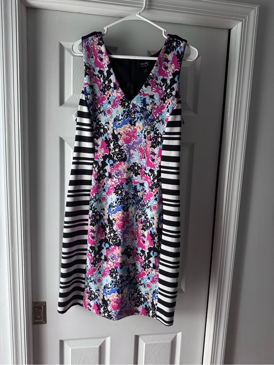 Nicole by Nicole Miller Dresses & Skirts - NICOLE BY NICOLE MILLER FLORAL STRIPED DRESS LARGE